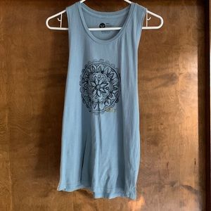 Roxy sea blue pattern yoga tank